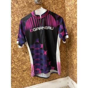Garneau Women’s Cycling Jersey – Size Large – Purple/Black Geometric